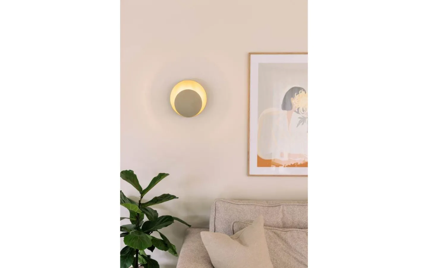 Lampetter<Globen Lighting Orbit Vägglampa Beige