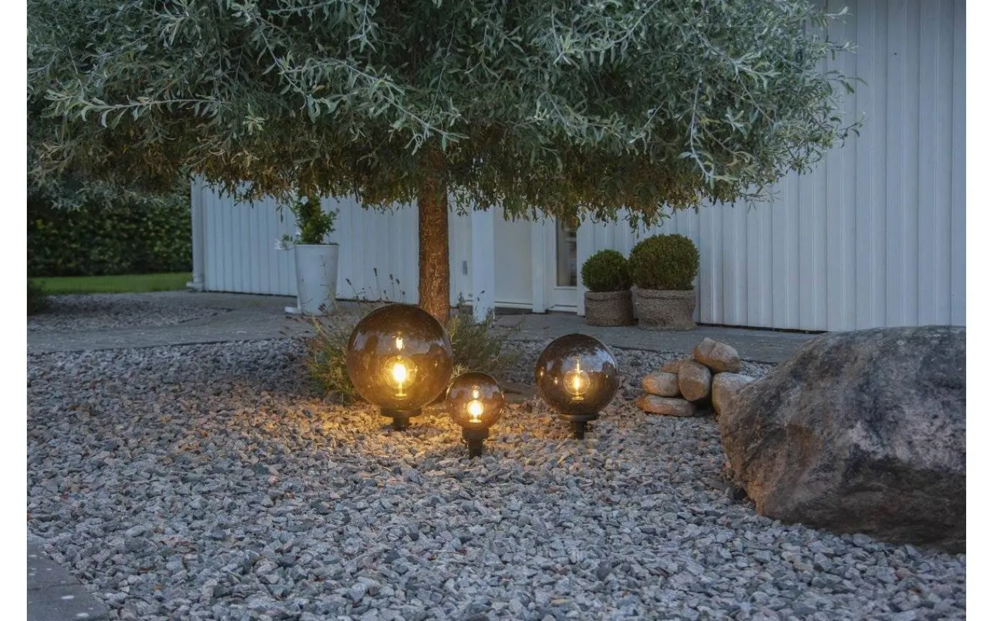 Star Trading Orby Trädgårdsklot 24cm Rök* Utomhusdekorationer|Markbelysning