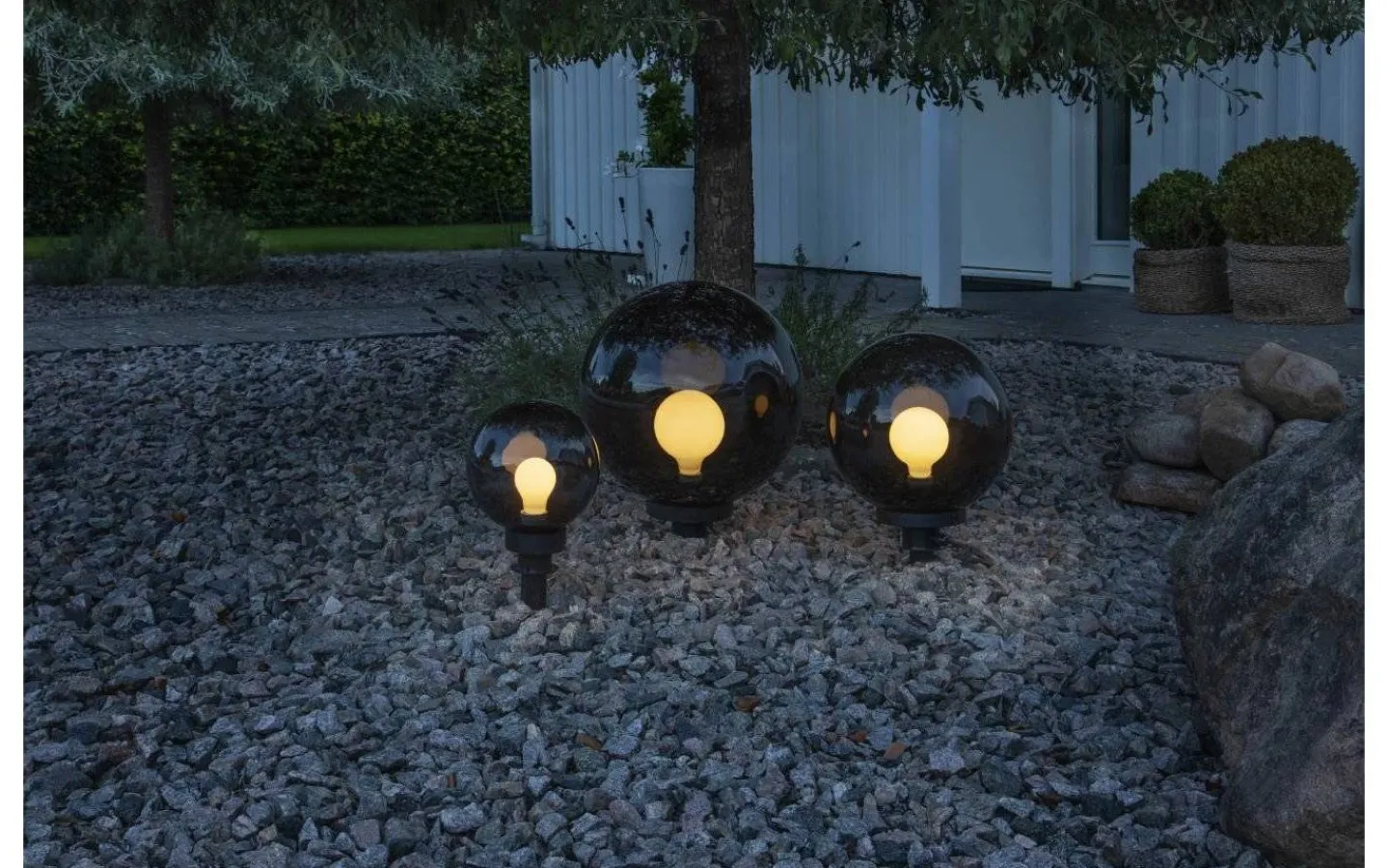 Star Trading Orby Trädgårdsklot 24cm Rök* Utomhusdekorationer|Markbelysning