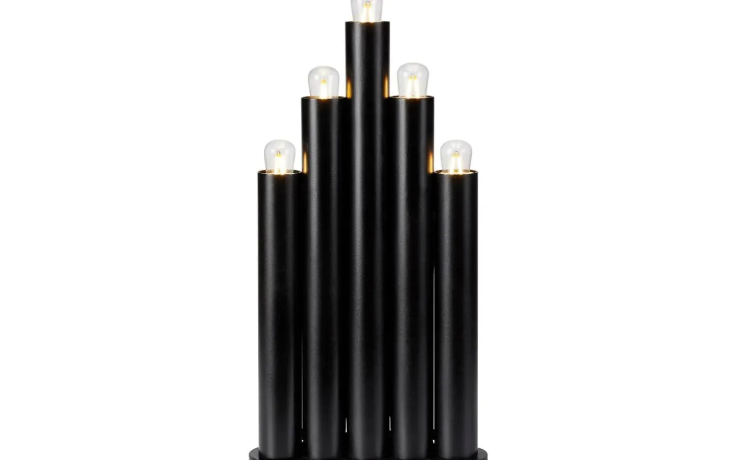 Markslojd Organo Adventsljusstake 5L 30cm Svart* Visa Alla Adventsljusstakar|Adventsljusstakar 0-30 Cm