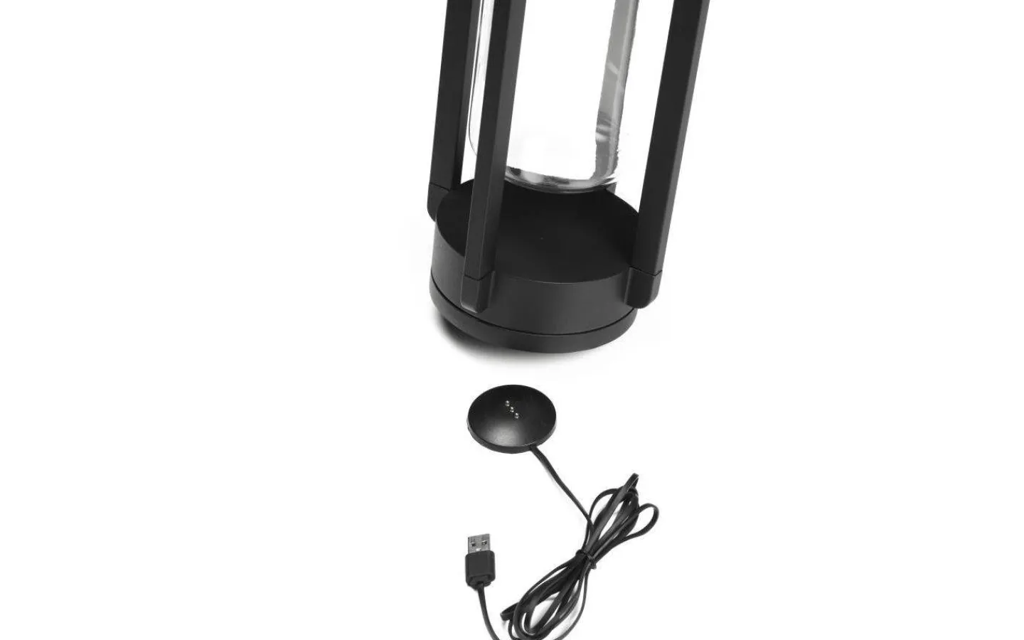 Uppladdningsbara Lampor Utomhus|Uppladdningsbara Lampor Utomhus<Konstsmide Otranto Uppladdningsbar Ljuslykta 44cm Svart IP54