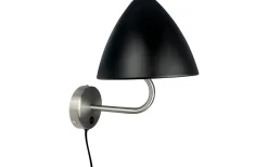 Dyberg Larsen Oulu Vägglampa Svart/Borstad Stål* Lampetter|Läslampor