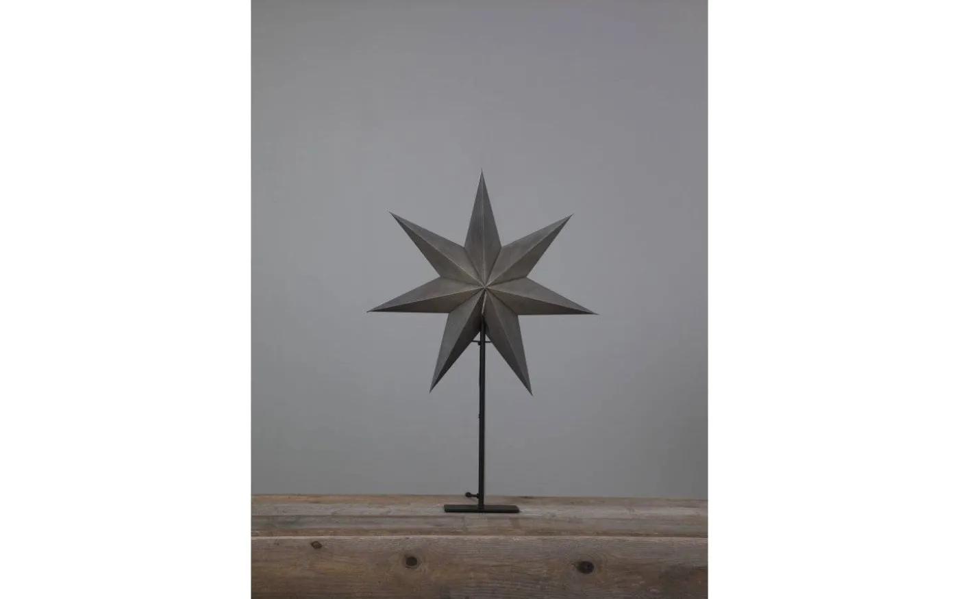 Ozen Julstjärna På Fot Grå 75cm