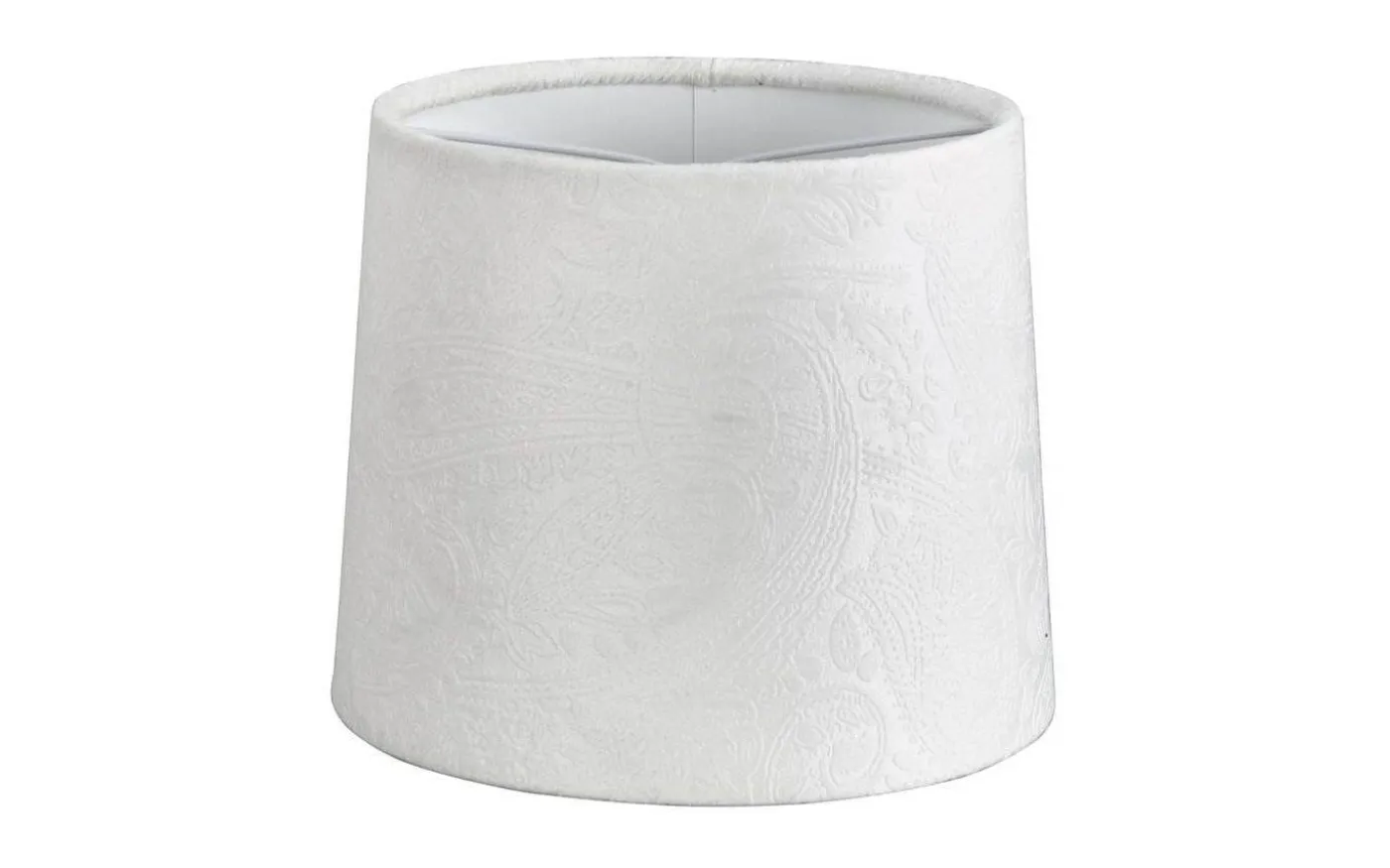 Paisley Lampskärm Ø16cm Sammet Vit