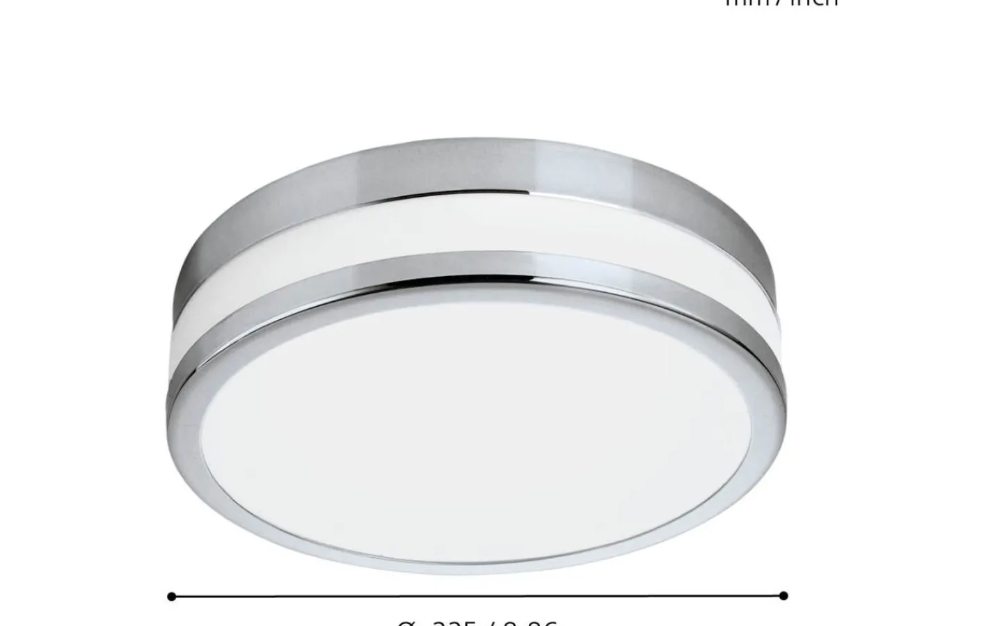 Badrumslampor Tak<Eglo Palermo Plafond 23cm LED 3000K 11W Krom IP44