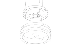 Badrumslampor Tak<Eglo Palermo Plafond 23cm LED 3000K 11W Krom IP44