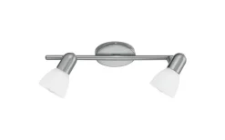 Eglo Palma Takspotlight 36cm Nickel* Avlånga Takspotlights|Takspot Med 2 Lampor