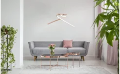 Stora Taklampor Ø70-150 Cm<Eglo Palozza Taklampa 71cm LED 3000K 19W Roséguld
