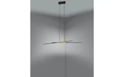 Eglo Panagria Taklampa 94cm LED 3000K 2x13W Svart/Natur* Avlånga Taklampor