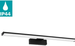 Badrumslampor Vägg<Eglo Pandella 1 Spegelbelysning 60cm 4000K 7,4W Svart IP44