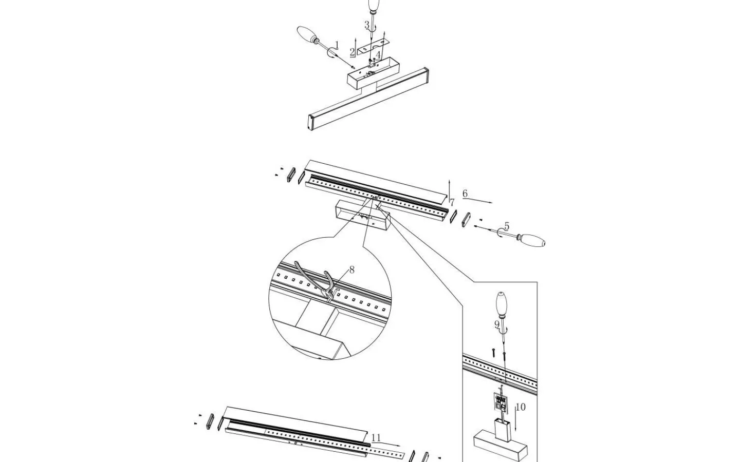 Badrumslampor Vägg<Eglo Pandella 1 Spegelbelysning 60cm 4000K 7,4W Svart IP44