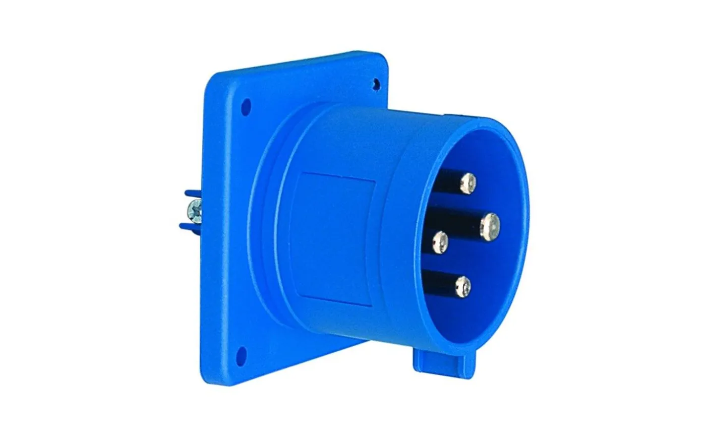 Panelintag, Infällt, Rakt, 32A, 3P+J, 230V, 9h, IP44 (75x75)