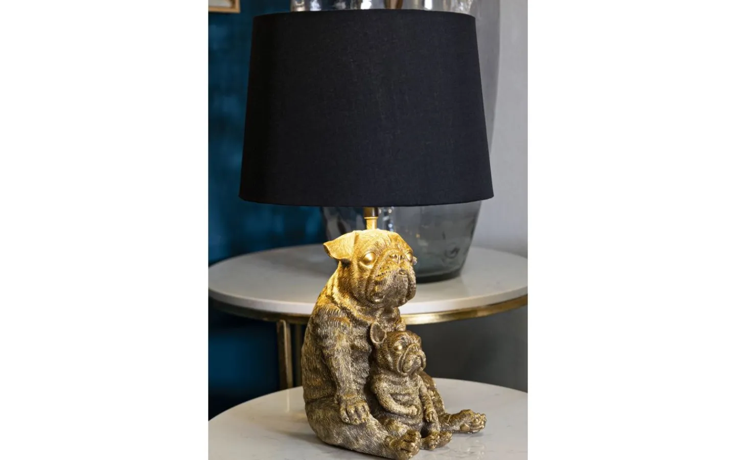 Mauro Ferretti Paolo Bordslampa Hundar 43,8cm Guld/Svart* Bordslampor