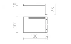 Badrum|Badrumslampor Vägg<Rendl Paris Skåpsbelysning Krom LED 3W IP44 3000K