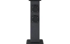 Park 4 Trädgårdsuttag 4 Uttag 40cm Svart IP44