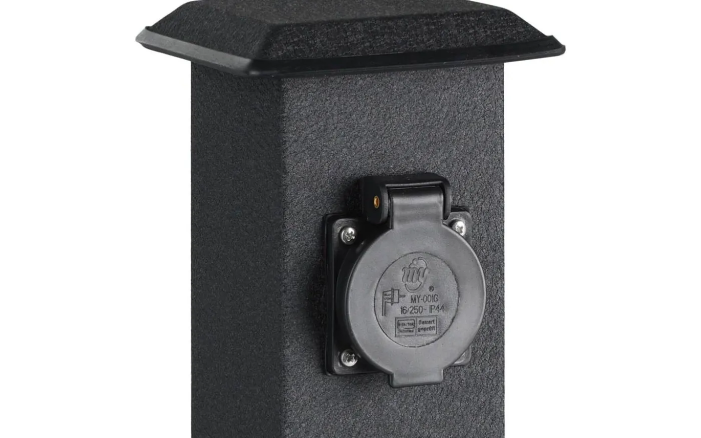 Park 4 Trädgårdsuttag 4 Uttag 40cm Svart IP44