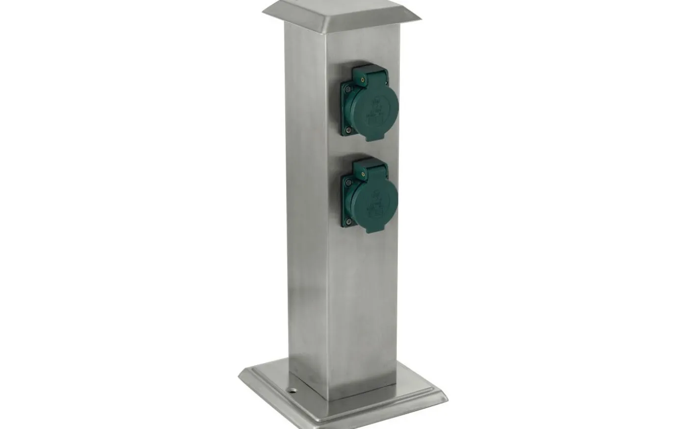 Park 4 Trädgårdsuttag 4 Uttag 40cm Rostfritt Stål IP44