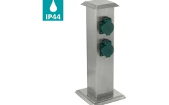 Park 4 Trädgårdsuttag 4 Uttag 40cm Rostfritt Stål IP44