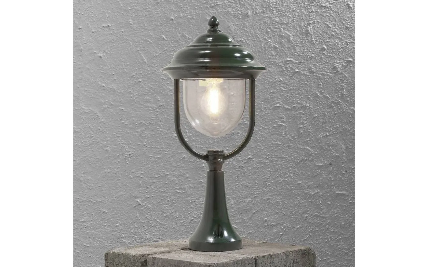 Parma Grindstolpslykta 58cm Grön IP43