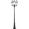 Parma Stolplykta 2,2m 3xE27 Svart/Rostfritt Stål IP43