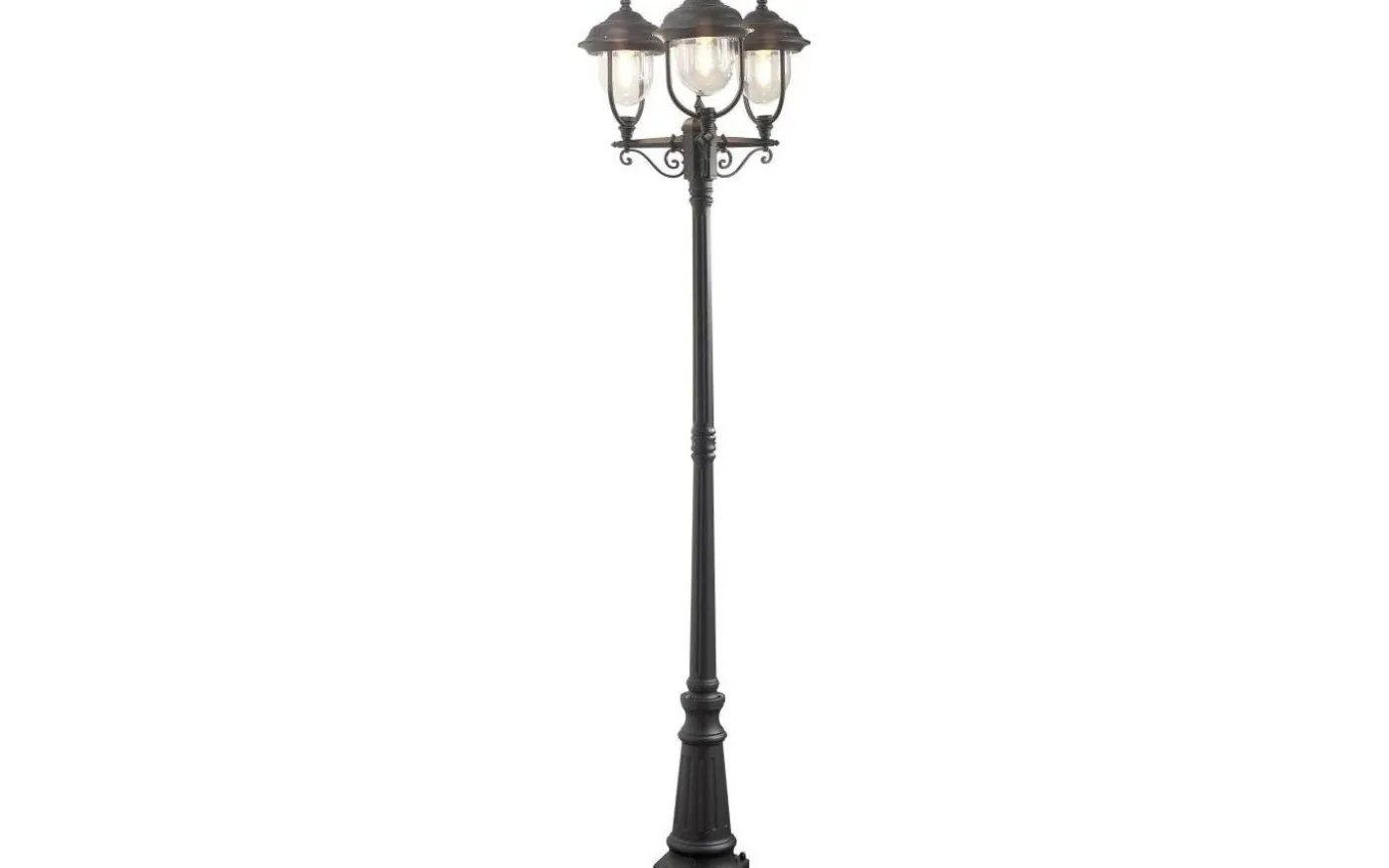 Parma Stolplykta 2,2m 3xE27 Svart IP43