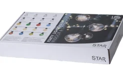 Star Trading Partaj Ljusslinga 4,5m 16L Multifärgad IP44* Ljusslingor Med Färgade Lampor|Partyslingor Utomhus 230V