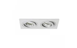 Spotlights Med Utbytbar Ljuskälla<Rendl Pasadena Infälld Spotlight 2xGU10 Borstad Aluminium