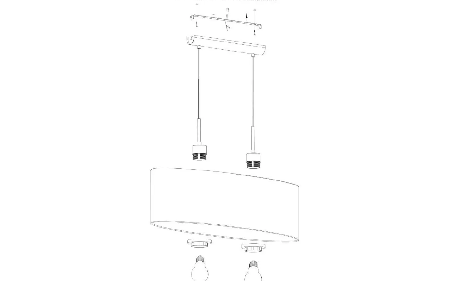 Eglo Pasteri Taklampa 100cm Grå/Nickel* Avlånga Taklampor