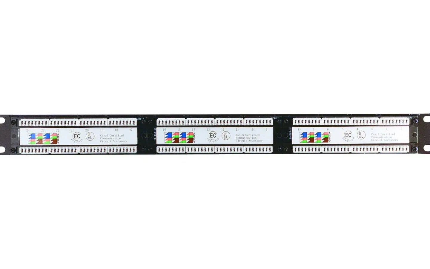 Datanätmaterial<Malmbergs Patchpanel 19- Cat.6, Oskärmad, 24-portar