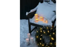 Star Trading Paul Blockljus LED Utomhusbruk 7,5cm Beige* Blockljus Utomhus|Blockljus Utomhus