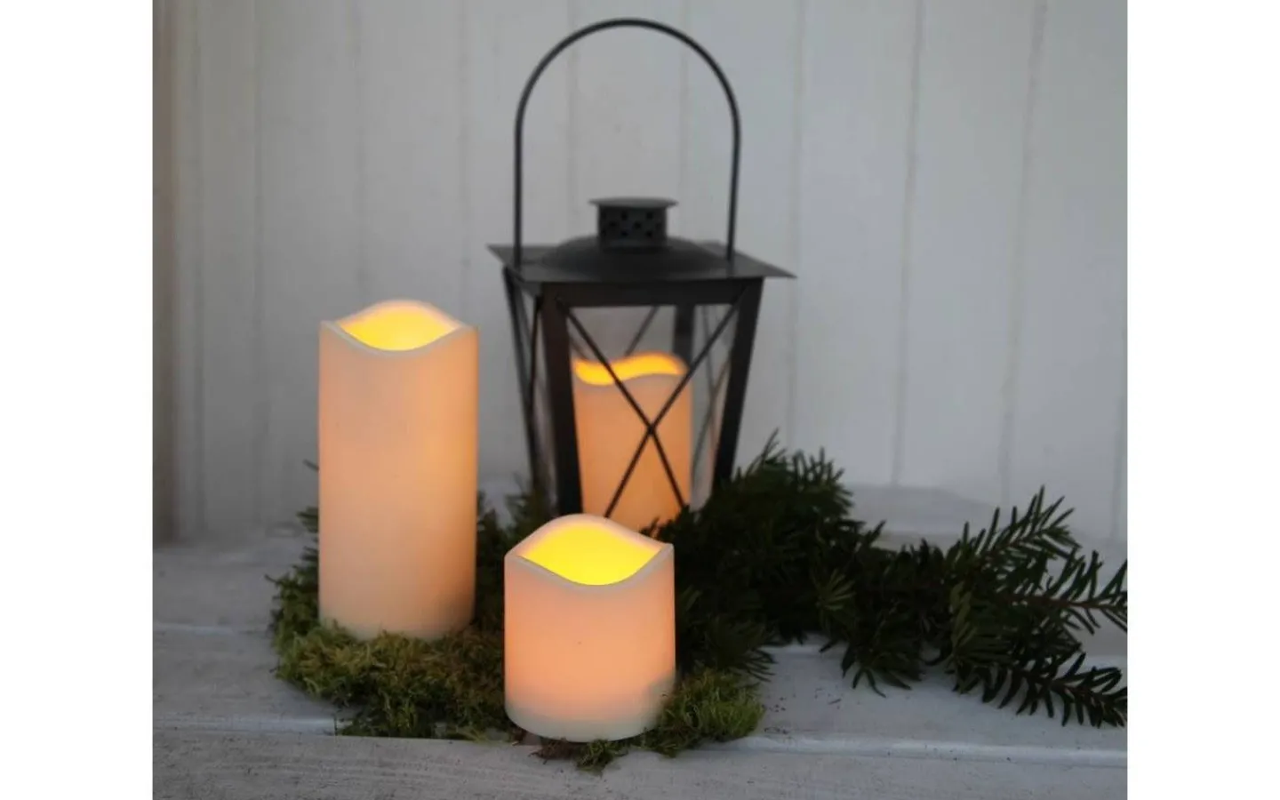 Blockljus Utomhus|Blockljus Utomhus<Star Trading Paul Blockljus LED Utomhusbruk 15cm Beige