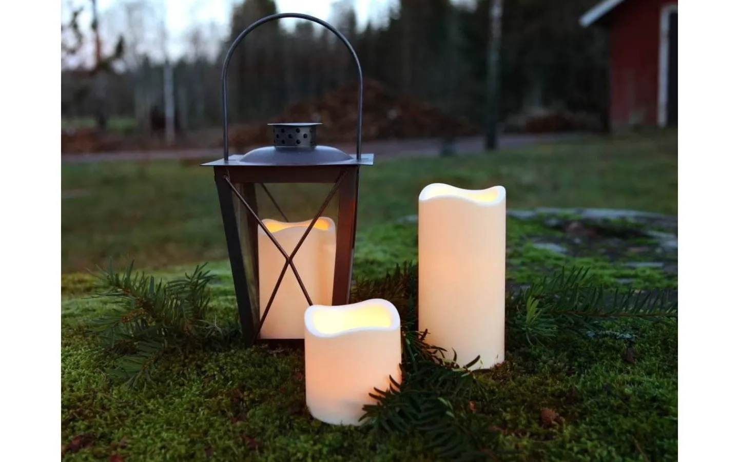 Blockljus Utomhus|Blockljus Utomhus<Star Trading Paul Blockljus LED Utomhusbruk 15cm Beige