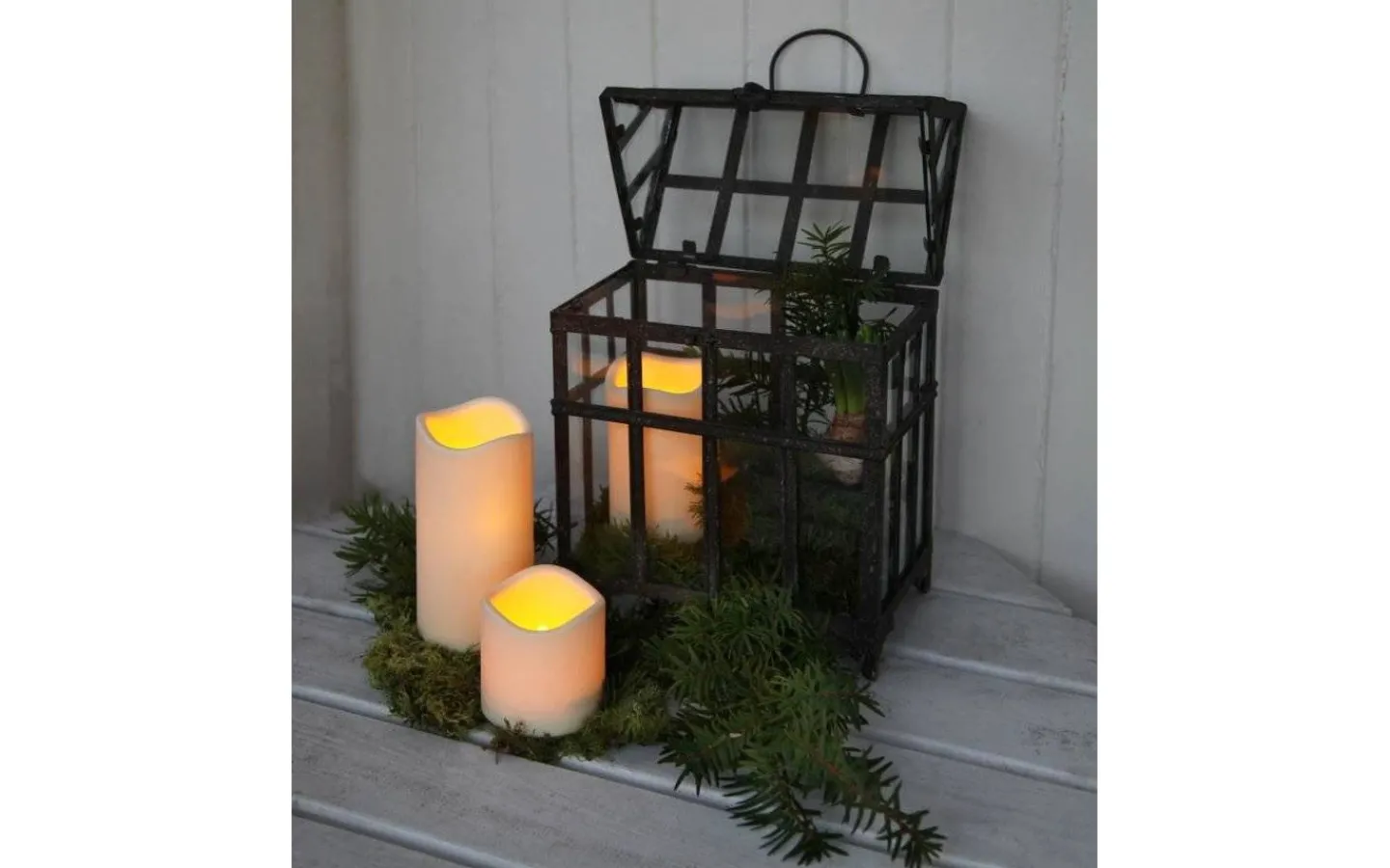 Blockljus Utomhus|Blockljus Utomhus<Star Trading Paul Blockljus LED Utomhusbruk 15cm Beige