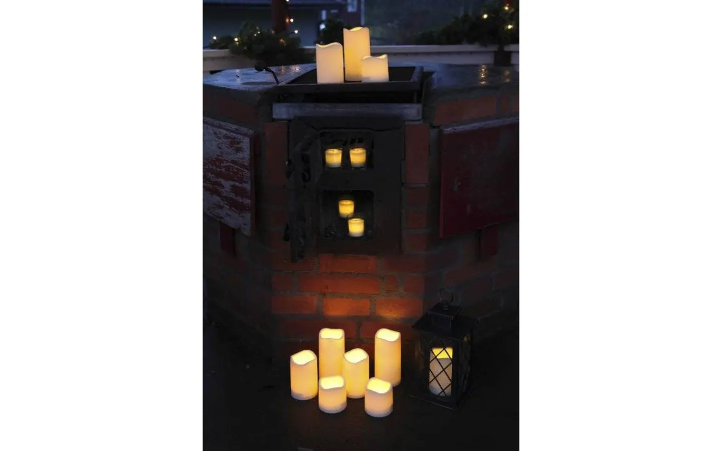 Blockljus Utomhus|Blockljus Utomhus<Star Trading Paul Blockljus LED Utomhusbruk 15cm Beige