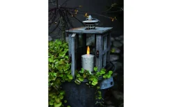 Blockljus Utomhus|Blockljus Utomhus<Star Trading Paula Blockljus 12cm Utomhusbruk Med Ljussensor Beige