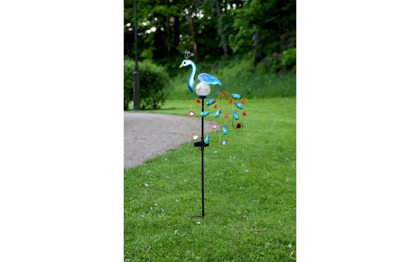 Solcellslampor Stig & Mark|Visa Alla Solcellslampor<Star Trading Peacock Solcellsdekoration 80cm