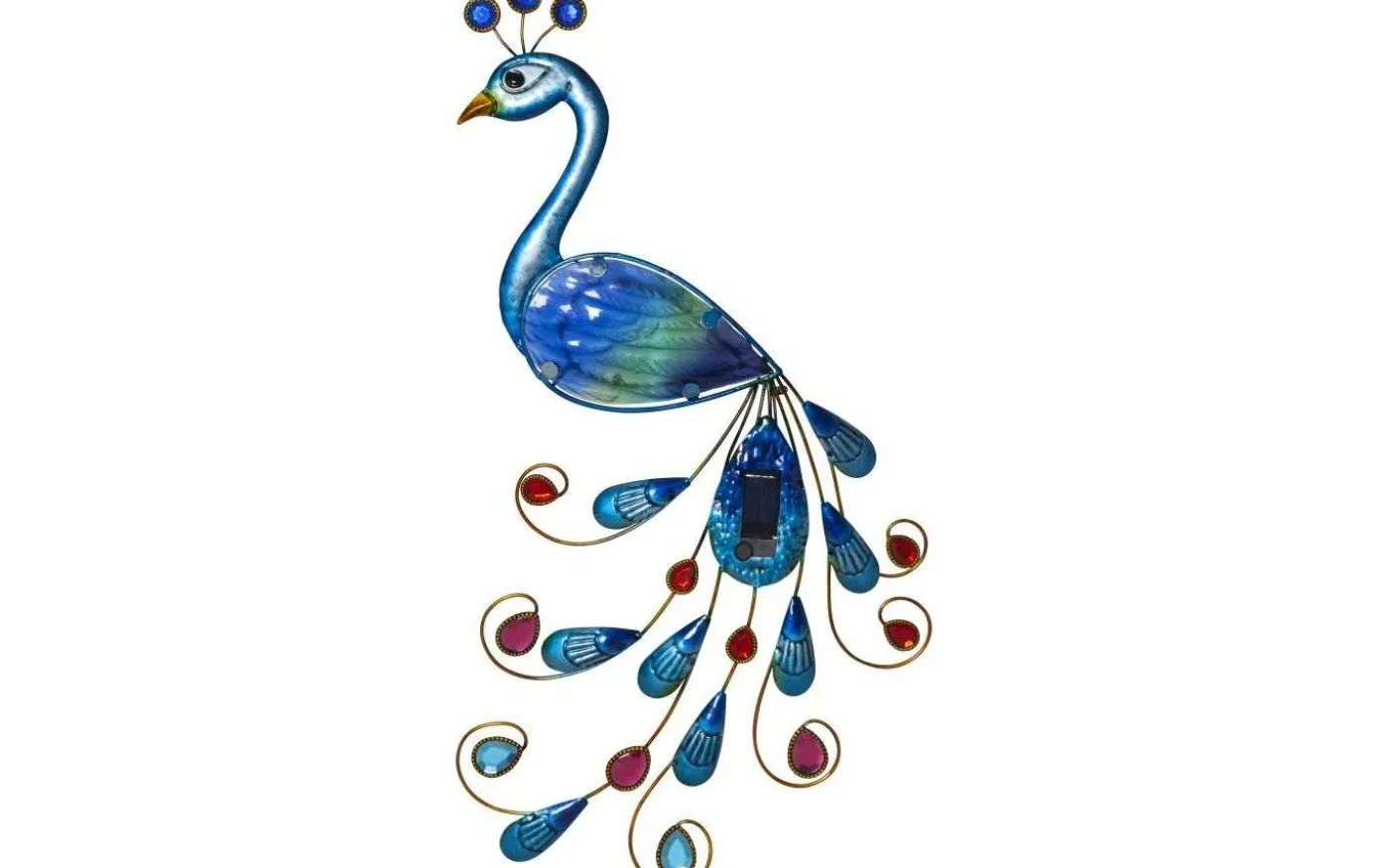 Peacock Solcellslampa 52cm Blå