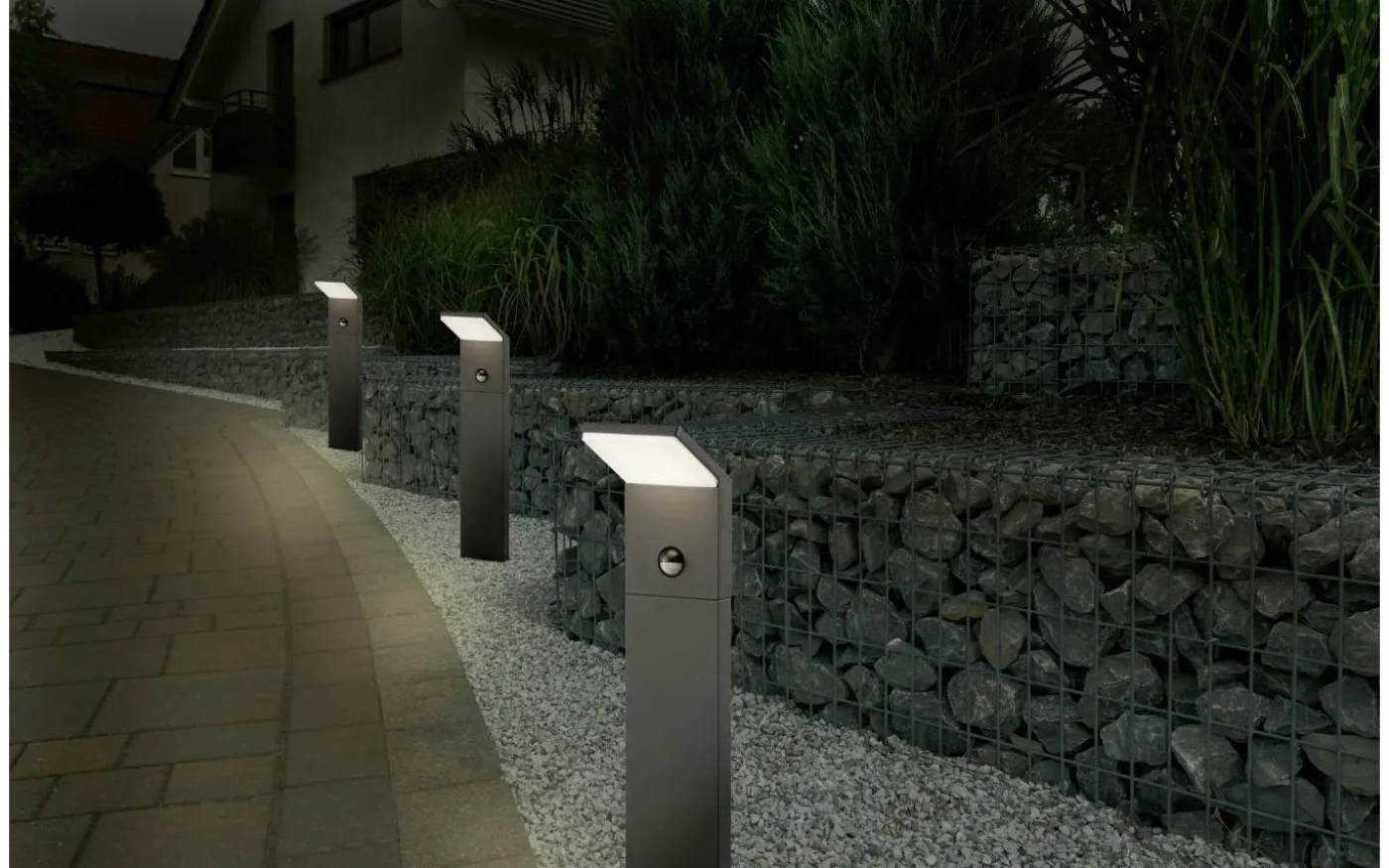 Pearl Pollare 50cm LED antracit rörelsesensor IP54