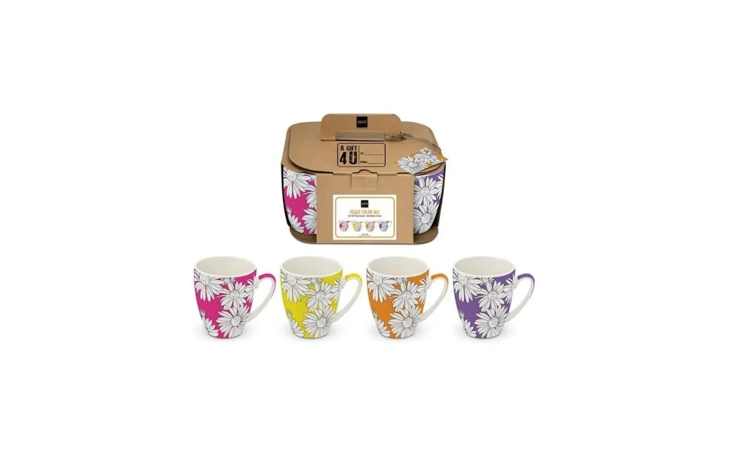 PPD Peggy Color Mix Mugg 35 cl 4-pack* Koppar & Muggar