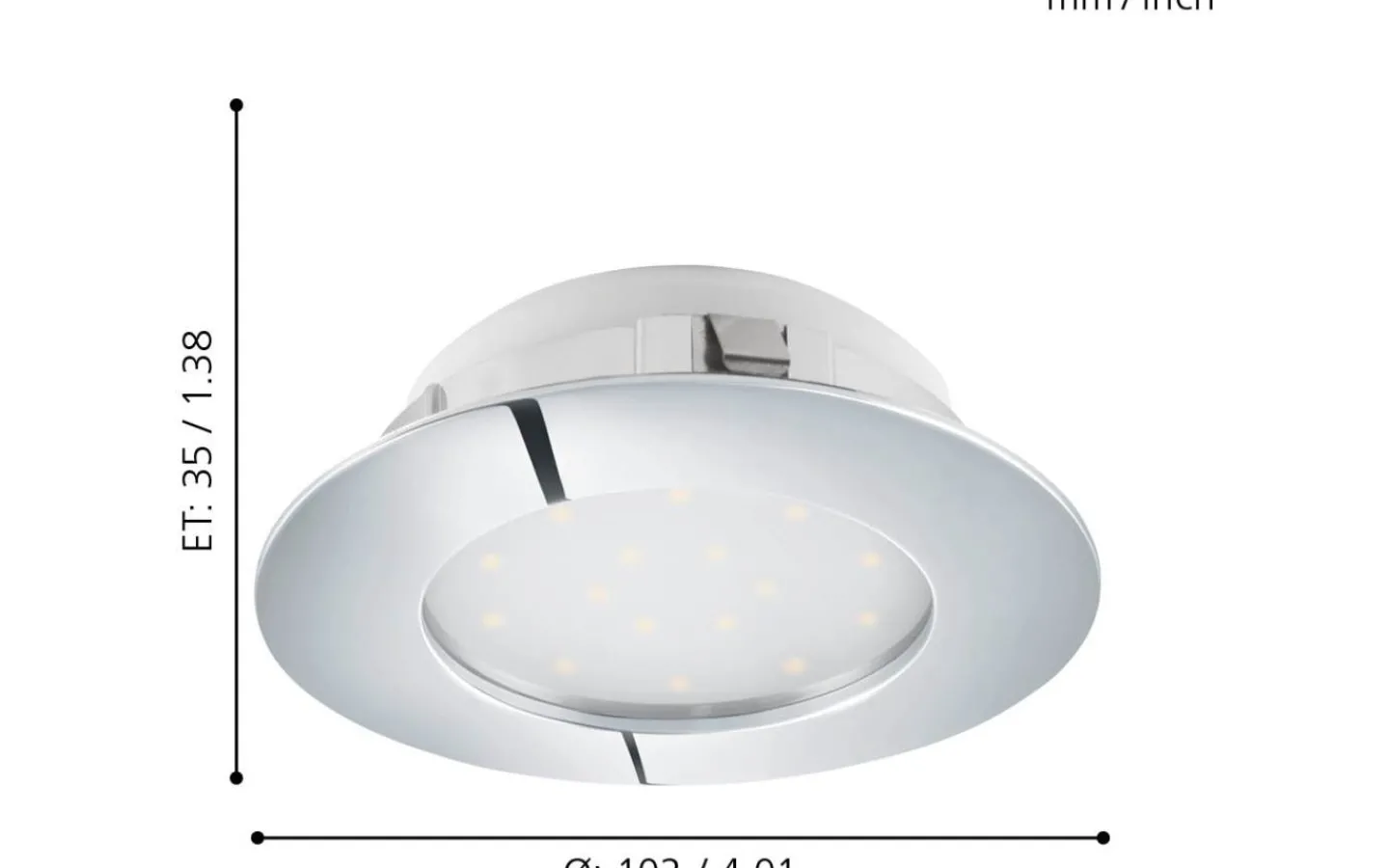 230V Led Spotlights<Eglo Peneto Spotlight LED 3000K 12W Krom IP44