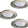 Eglo Peneto Spotlight 3-Pack GU10 LED 3000K 3x2,8W Nickel* Spotlights Med Utbytbar Ljuskälla