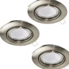 Eglo Peneto Spotlight 3-Pack GU10 LED 3000K 3x4,6W Nickel* Spotlights Med Utbytbar Ljuskälla