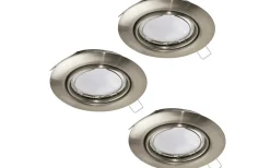 Eglo Peneto Spotlight 3-Pack GU10 LED 3000K 3x4,6W Nickel* Spotlights Med Utbytbar Ljuskälla