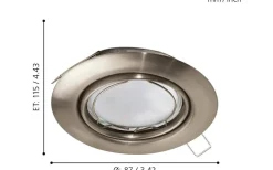Eglo Peneto Spotlight 3-Pack GU10 LED 3000K 3x4,6W Nickel* Spotlights Med Utbytbar Ljuskälla
