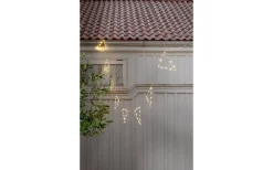 Star Trading Penny Batteridriven Ljusslinga Vimplar 2,4m Silver IP44* Batteri Julpynt Utomhus|Batterislingor Utomhus