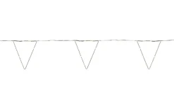 Star Trading Penny Batteridriven Ljusslinga Vimplar 2,4m Silver IP44* Batteri Julpynt Utomhus|Batterislingor Utomhus