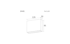 Per I Vägglampa LED 4W 3000K Vit IP54