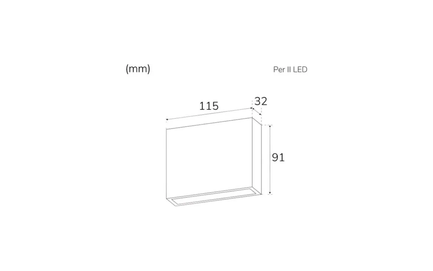 Llitt Per II Vägglampa LED 2x3W 3000K Vit IP54* Upp & Nedljus Lampor