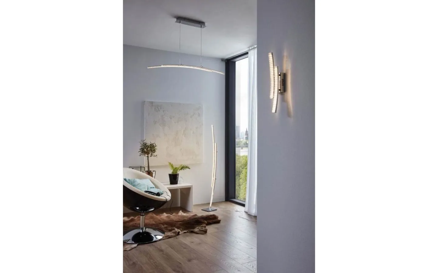 Eglo Pertini Taklampa 96cm LED 3000K 2x10,8W Krom* Avlånga Taklampor