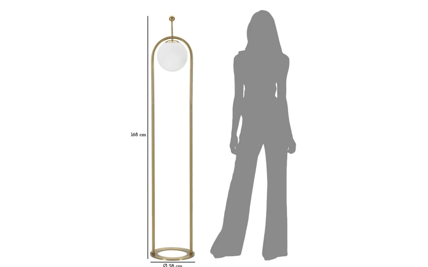 Mauro Ferretti Piccolo Golvlampa 168cm Guld* Golvlampor